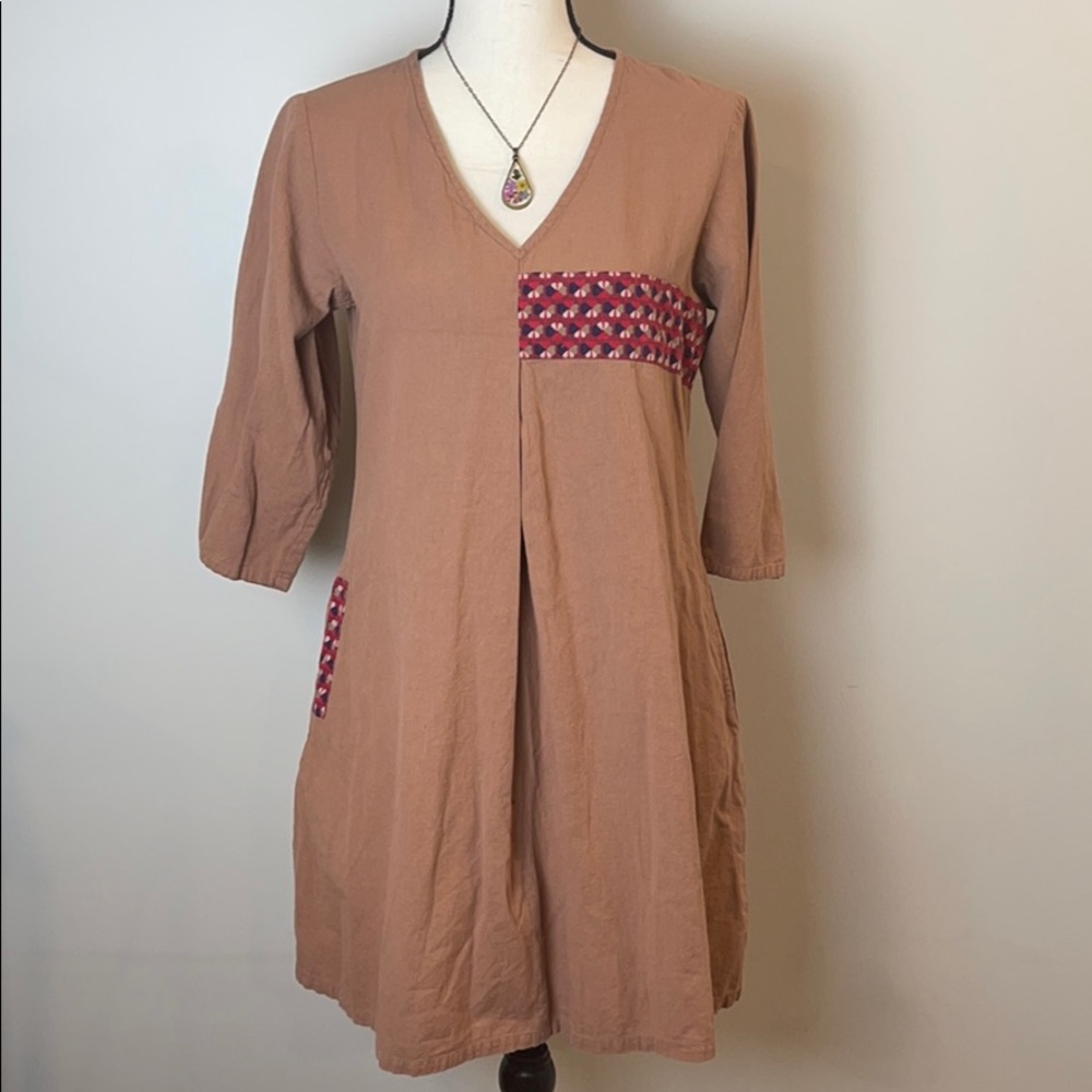 Dark Blush Tunic Dress with Pockets